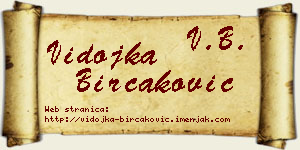 Vidojka Birčaković vizit kartica